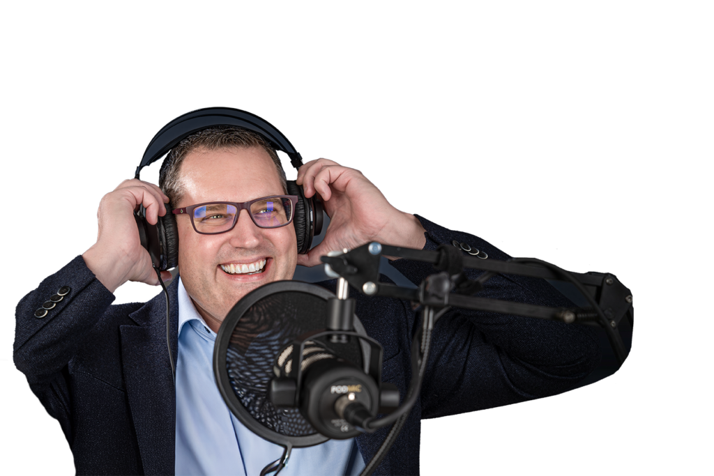 Daniel Kubitza bei der Aufnahme seines Podcasts Chefgespräche